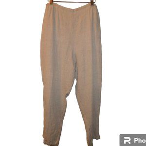 Flax Linen Lagen Look Cropped Pants Size Large